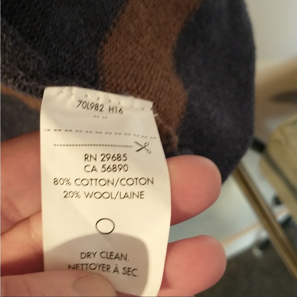 Lightweight Pendleton Sweater Mustard Navy - image 6